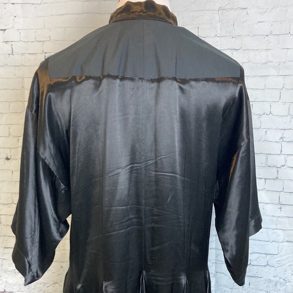 Collection Privee? Italian Smock Dress Tunic Mixed Cotton Satin Dolman Sleeve 42 - Picture 11 of 16